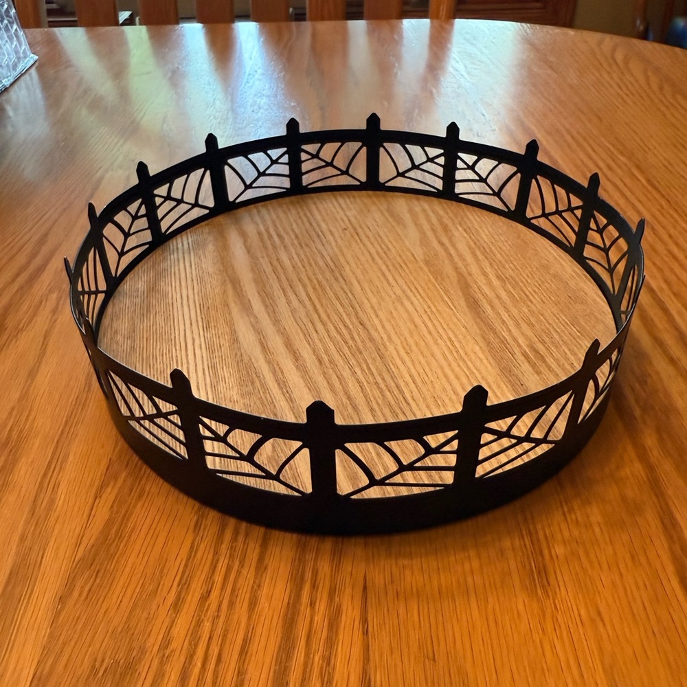 Black Metal Decorative Tray